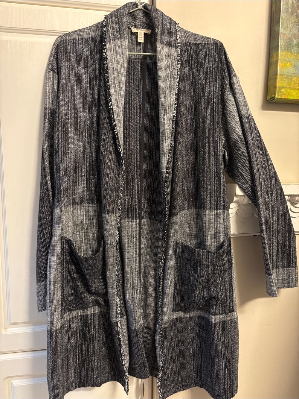 Eileen Fisher organic cotton open kimono top